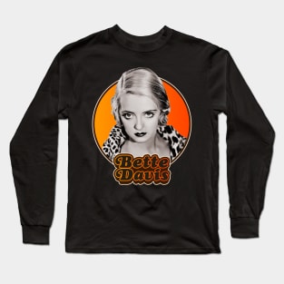 Retro Bette Davis Tribute Long Sleeve T-Shirt